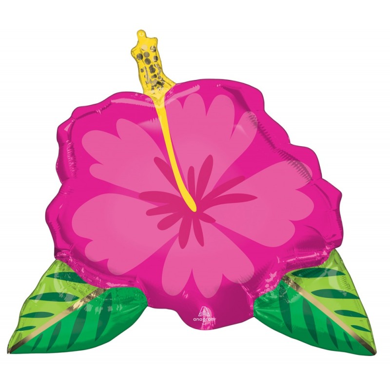 Ballon aluminium fleur d'hibiscus 68 cm