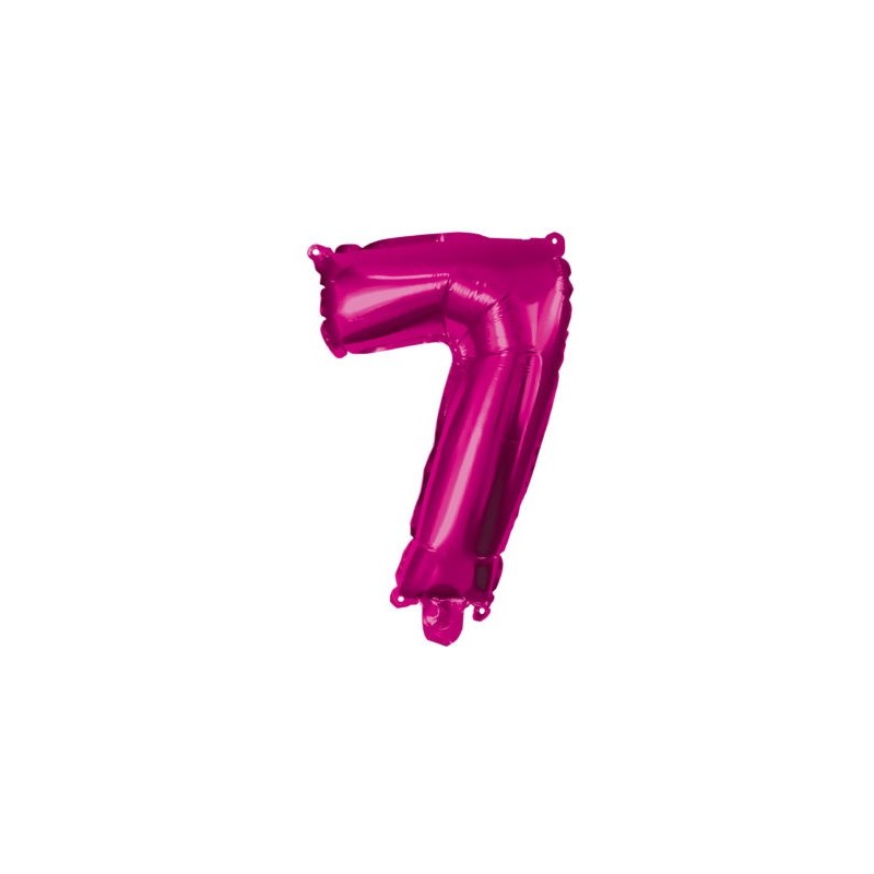 Number Hot Pink Number 7 Foil Balloon 95 cm