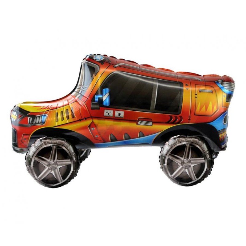 Ballon aluminium 3D Jeep 89 cm