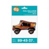 Ballon aluminium 3D Jeep 89 cm