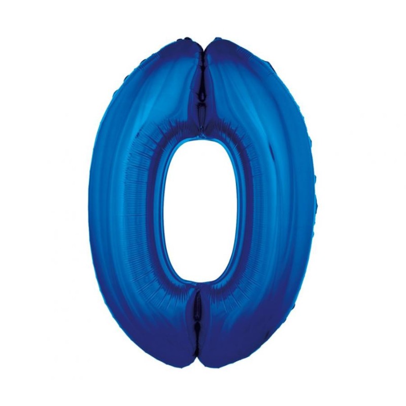 Ballon aluminium numéro B&C bleu numéro 0 92 cm