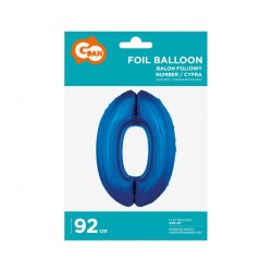 Ballon aluminium numéro B&C bleu numéro 0 92 cm