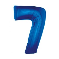 Ballon aluminium numéro 7 bleu numéro B&C 92 cm