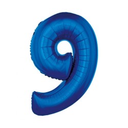 Number B&C Blue Blue Number 9 Foil Balloon 92 cm