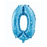 Number Blue with Stars Blue number 0 foil balloon 61 cm