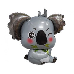 Ballon aluminium Koala gris animaux 66 cm