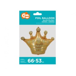 Ballon en aluminium avec couronne dorée de 66 cm