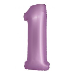 Number Lavender Mat Lavender Number 1 Foil Balloon 76 cm