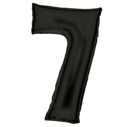 Number Lustre Black, Black number 7 foil balloon 86 cm