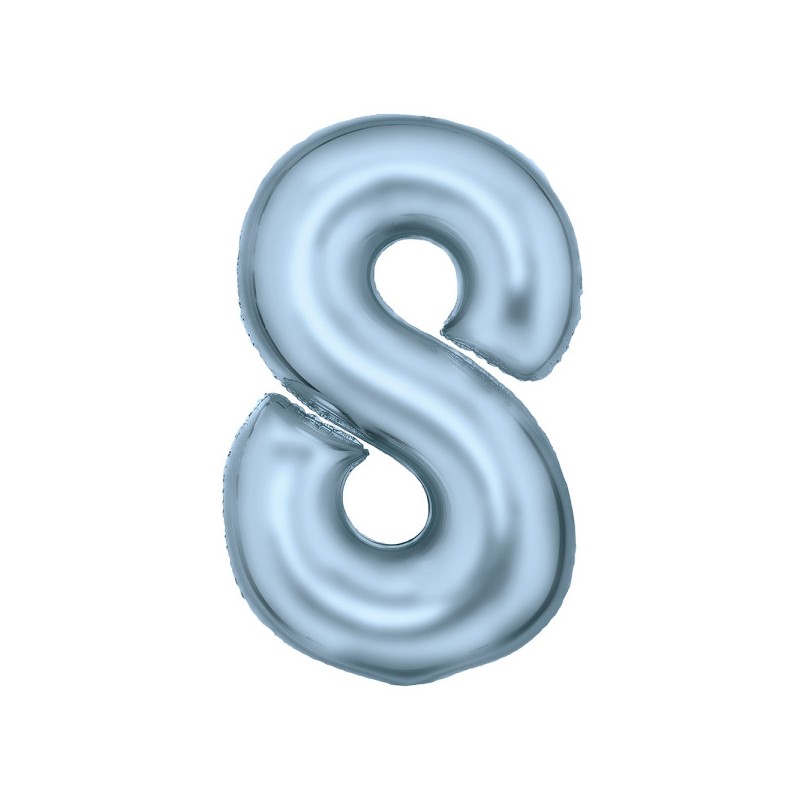 Number Lustre Pastel Blue, Blue number 8 foil balloon 86 cm