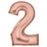 Number Lustre Rose Gold Number 2 Foil Balloon 86 cm