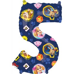 Paw Patrol Foil balloon number 5 - 66 cm