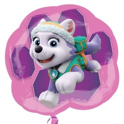 Ballon en aluminium rose Paw Patrol 63x58 cm