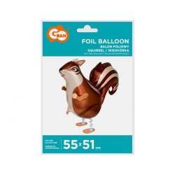 Chipmunk Squirrel, walking foil balloon 55 cm