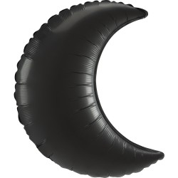 Ballon aluminium croissant de lune couleur onyx 66 cm