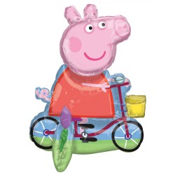 Peppa Malac Bicycling F√≥lia Lufi 55 cm