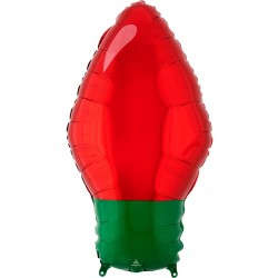 Christmas Red Light Bulb Foil Balloon 55 cm