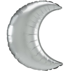 Colour Platinum Crescent moon foil balloon 89 cm