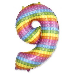 Number Pop It Number 9 Foil Balloon 69 cm (WP)