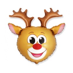 Christmas Reindeer Head, Foil Balloon 72 cm