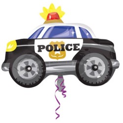 Ballon aluminium voiture de police 60 cm