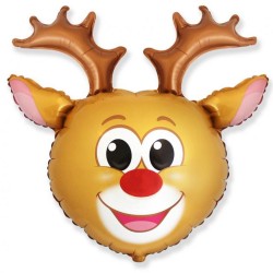 Reindeer Red Nose foil balloon 72 cm (WP)