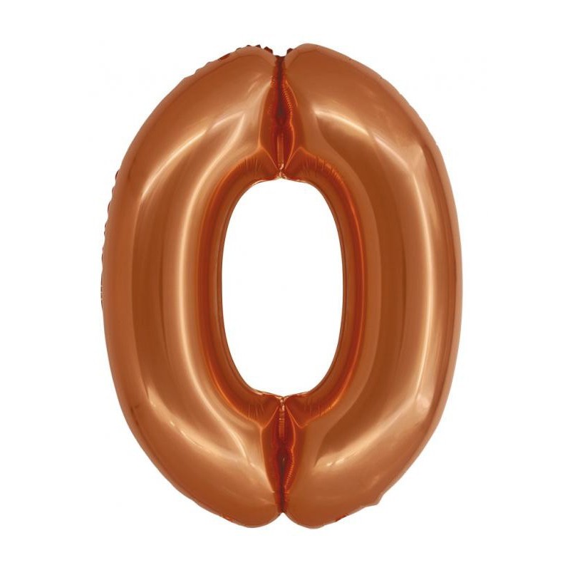 Number Copper Copper Number 0 Foil Balloon 76 cm