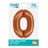 Number Copper Copper Number 0 Foil Balloon 76 cm