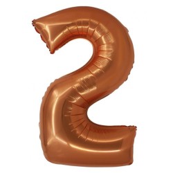 Number Copper Copper Number 2 Foil Balloon 76 cm