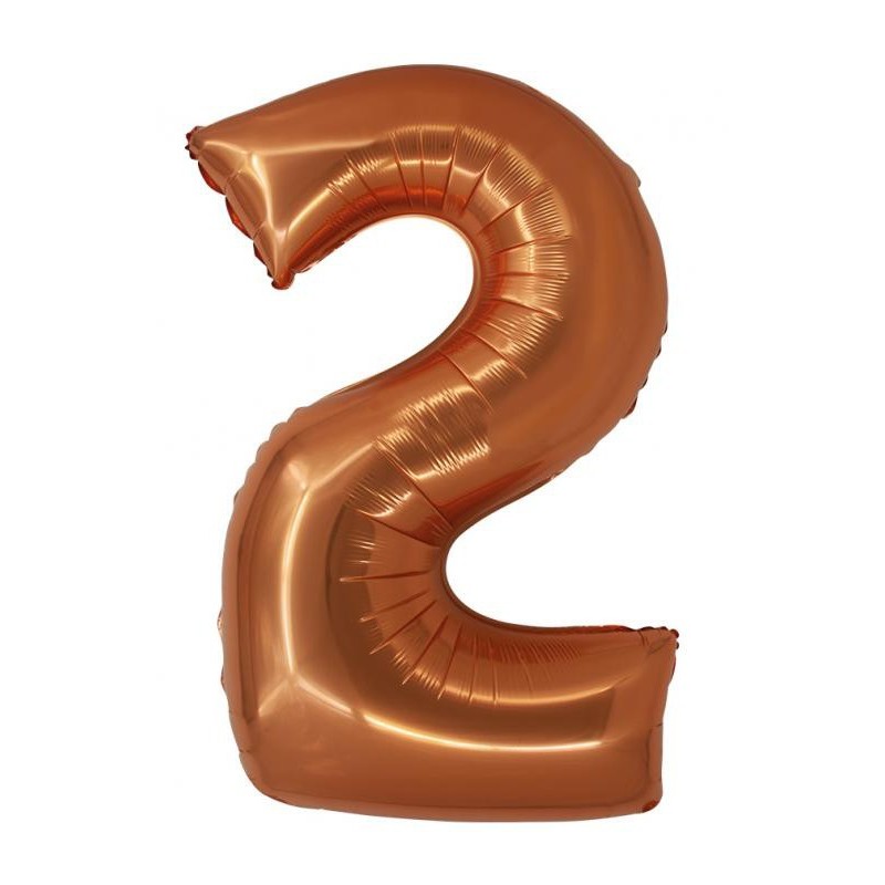 Number Copper Copper Number 2 Foil Balloon 76 cm