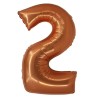 Number Copper Copper Number 2 Foil Balloon 76 cm