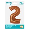 Number Copper Copper Number 2 Foil Balloon 76 cm