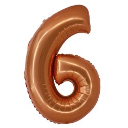 Number Copper Copper number 6 foil balloon 76 cm