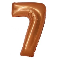 Ballon aluminium numéro 7 en cuivre 76 cm