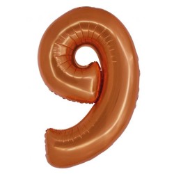 Number Copper Copper Number 9 Foil Balloon 76 cm