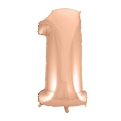 Number Rose Gold Number 1 foil balloon 92 cm