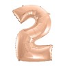 Number Rose Gold Number 2 foil balloon 92 cm