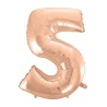 Number Rose Gold Number 5 foil balloon 92 cm