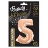 Number Rose Gold Number 5 foil balloon 92 cm