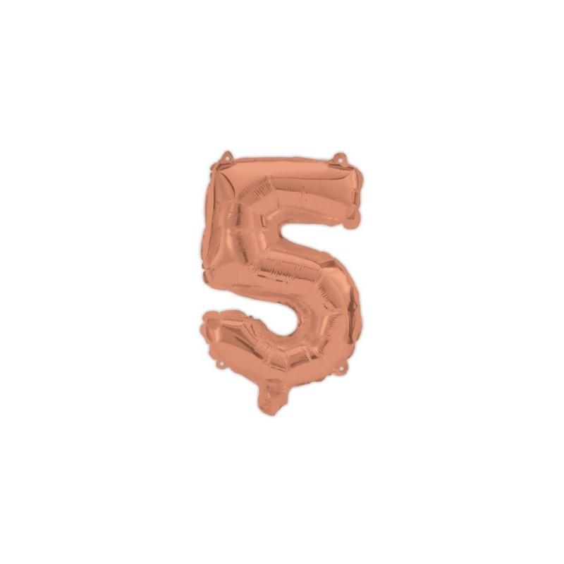 Number Rose Gold number 5 foil balloon 95 cm