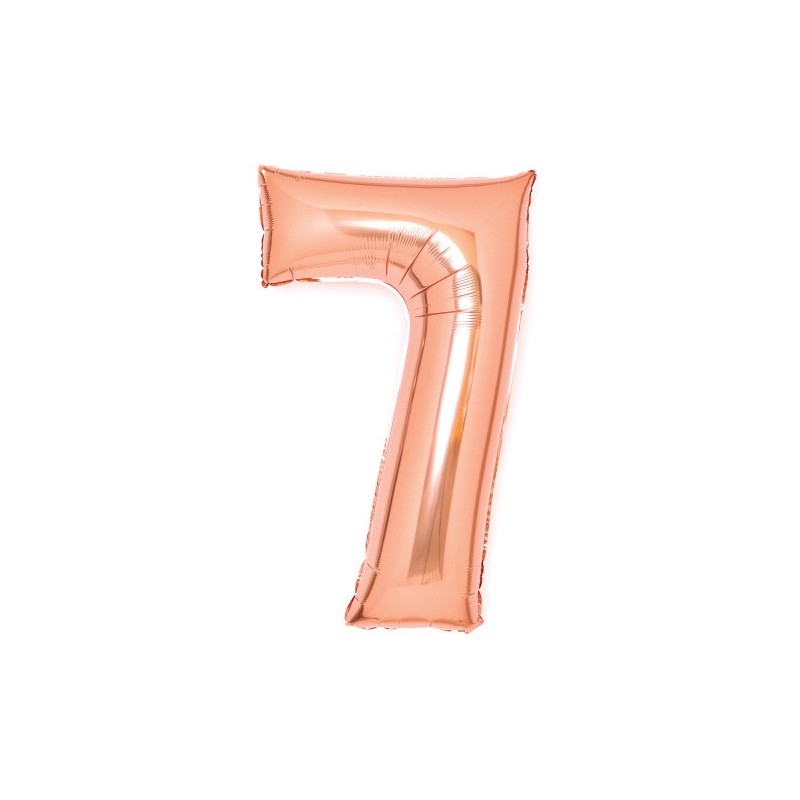 Number Rose Gold Number 7 Foil Balloon 66 cm