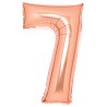 Number Rose Gold Number 7 Foil Balloon 66 cm