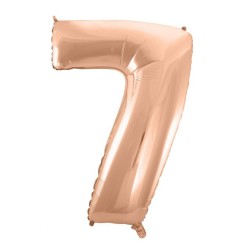 Number Rose Gold Number 7 foil balloon 92 cm