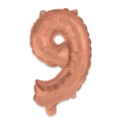 Number Rose Gold Number 9 Foil Balloon 95 cm