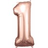 Number Rose Gold Giant Number Foil Balloon 1, 83*38 cm