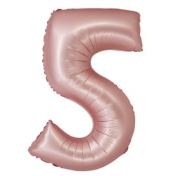 Number Light Pink Mat Pink number 5 foil balloon 76 cm