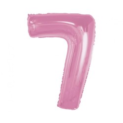 Number Light Pink Pink Number 7 Foil Balloon 92 cm