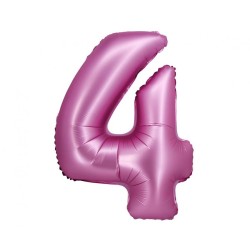 Number Satin Pink, Pink Number 4 Foil Balloon 76 cm