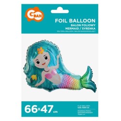 Ballon aluminium Lazy Mermaid 66 cm