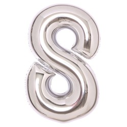 Number Silver, Silver number 8 foil balloon 66 cm